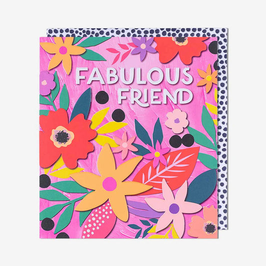 Fab Friend Floral Birthday Card – cool birthday card greeting cards perfect for friends.