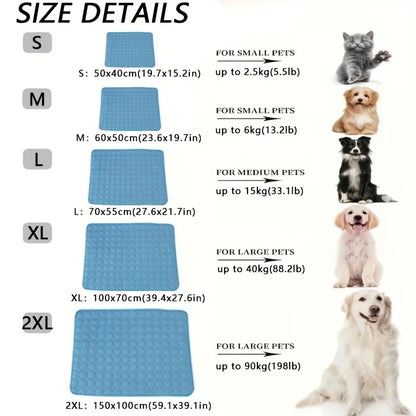 Summer cooling pet bed mat for dogs