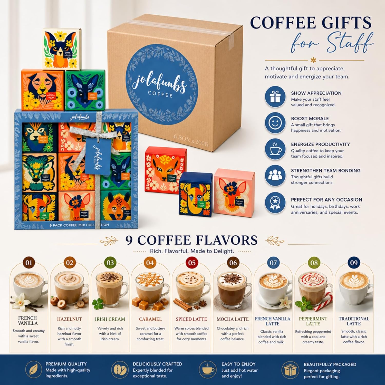 Corporate coffee gift set for employees and clients