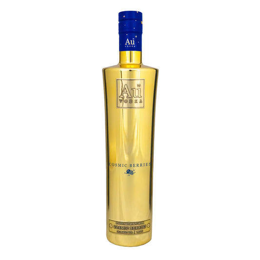 AU Vodka Cosmic Berries 70cl front view with elegant design and label.