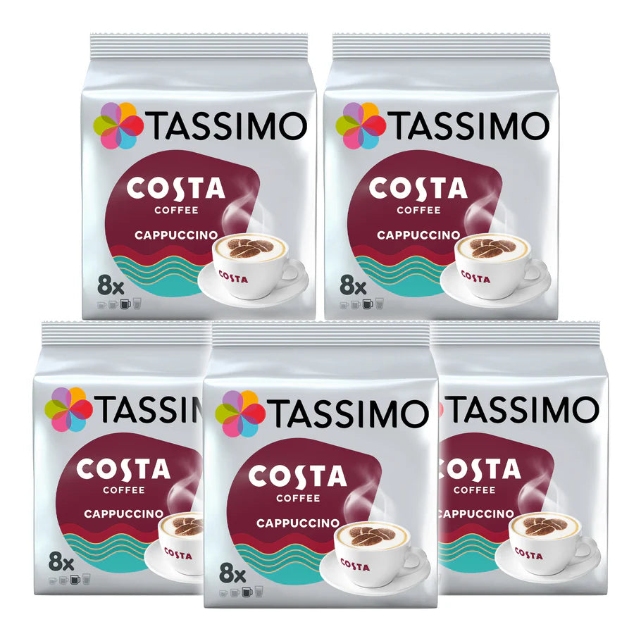 Costa Cappuccino Tassimo pods with rich frothy milk
