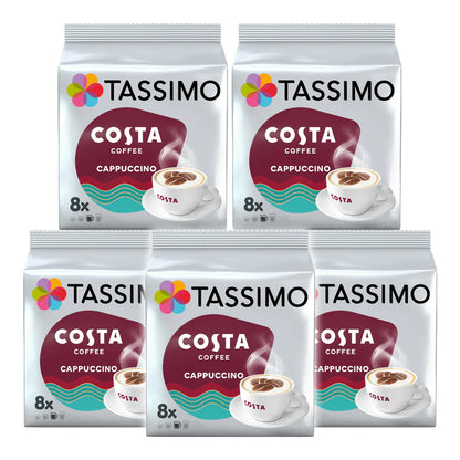 Costa Cappuccino Tassimo pods with rich frothy milk