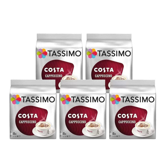 costa tassimo cappuccino coffee pods 40 pack
