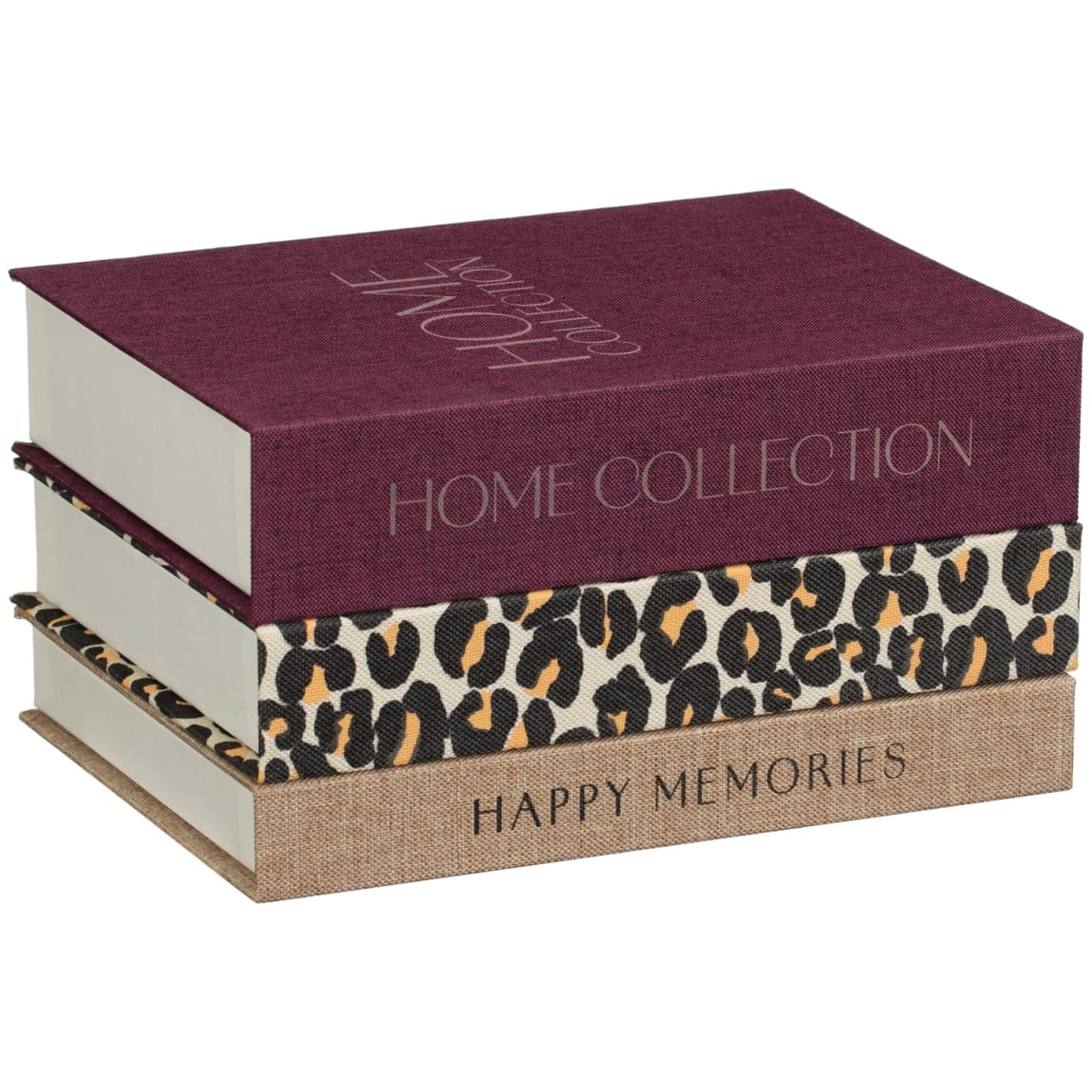 Decorative faux book storage boxes