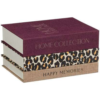 Decorative faux book storage boxes