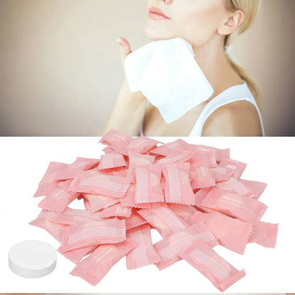 Cotton coin towels that expand in water
