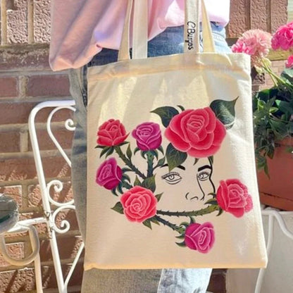 Casual reusable shopping bag in beige