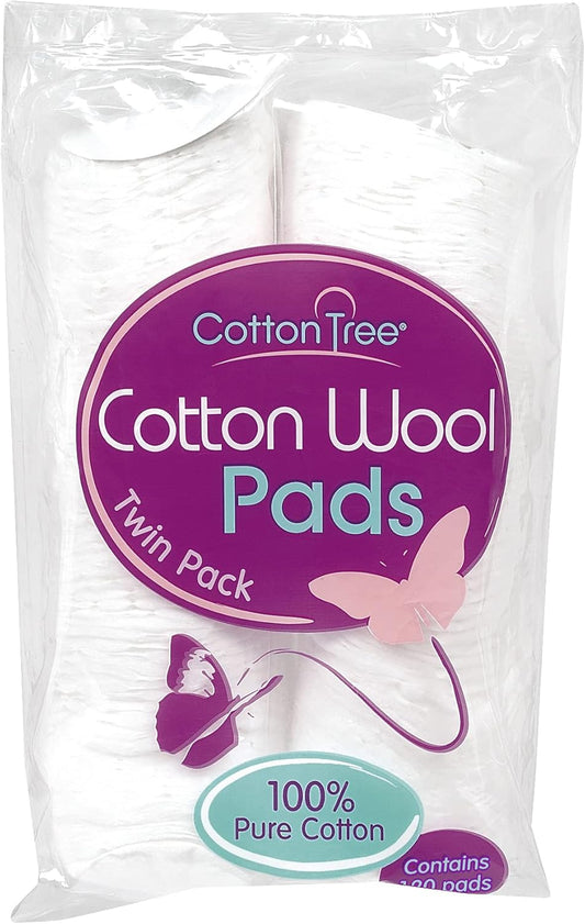 Cotton Tree 120 count round cotton wool pads made from 100% pure cotton