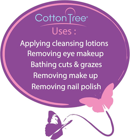 Soft and absorbent cotton wool pads suitable for daily hygiene routines