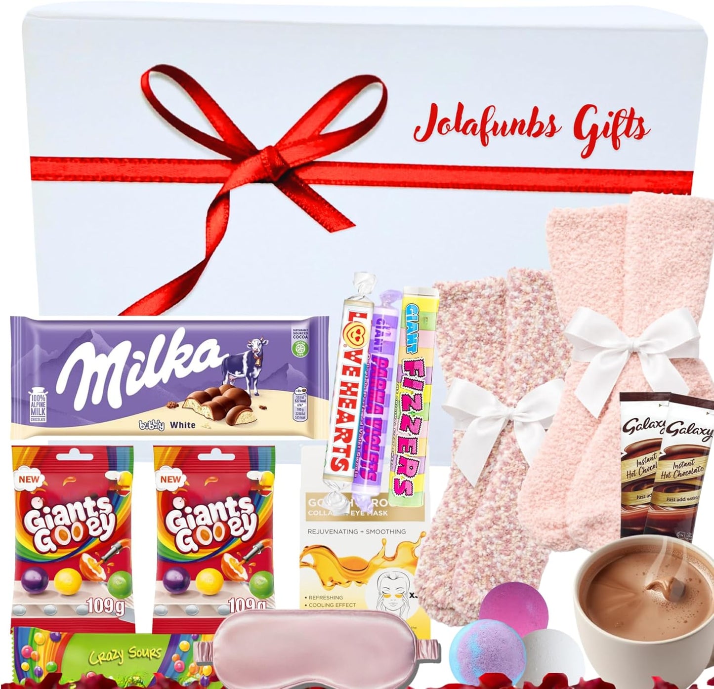 Classic sweets including Giant Fizzers, Parma Violet Rolls, Love Hearts