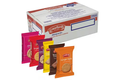 Crawford's Assorted Biscuits Minipack 100 x 32.2g – variety of mini biscuits