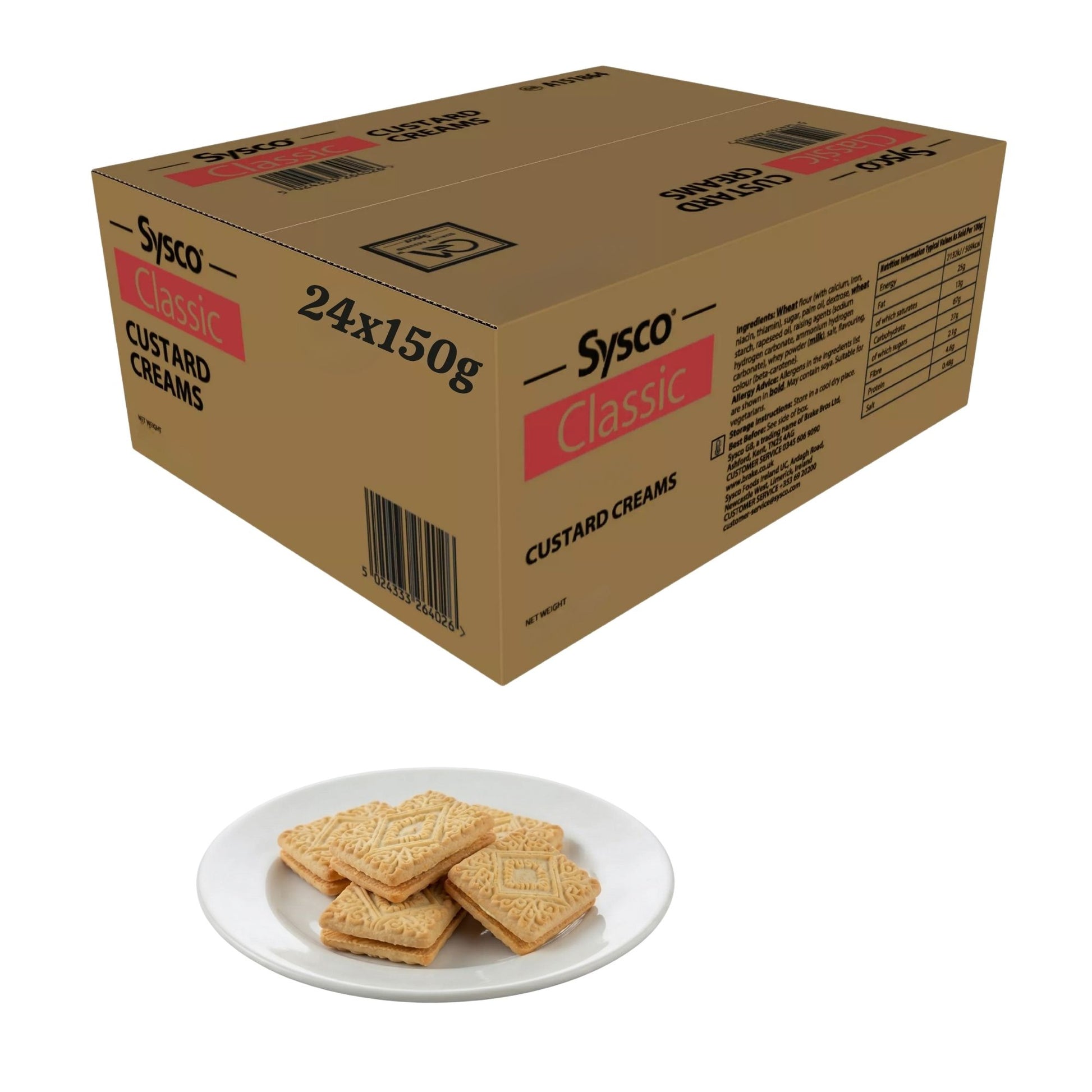 Sysco Classic Custard Cream Biscuits 150g