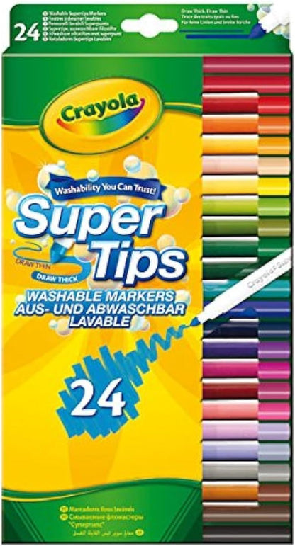 crayola supertips washable markers 24 assorted colours
