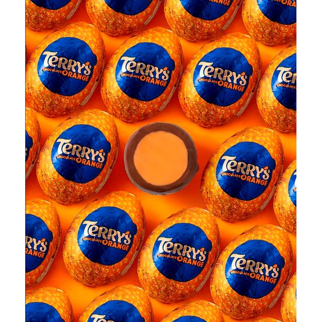 Milk chocolate eggs with real orange oil flavor