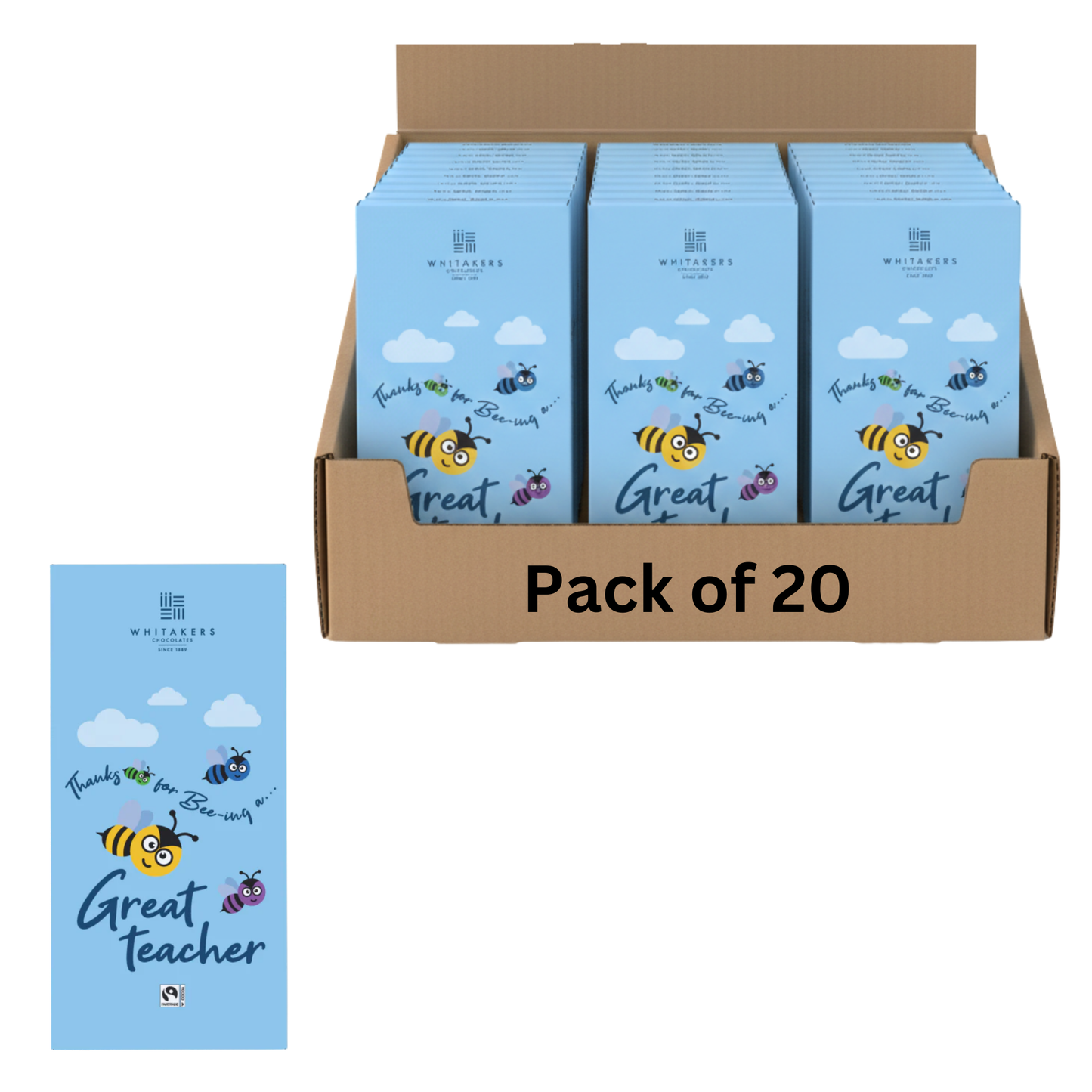 Gluten free and vegetarian milk chocolate bar