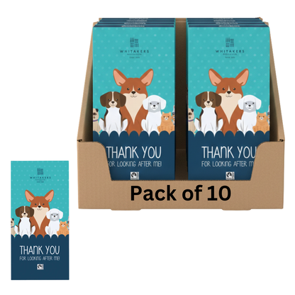 Cute pet design thank you chocolate bar