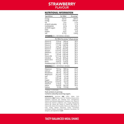 Convenient 6x 325 ml meal shakes