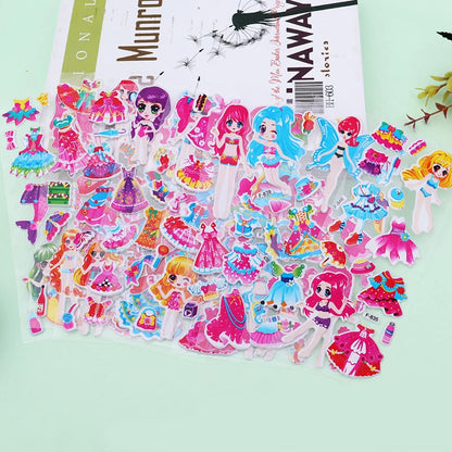 Colorful cartoon sticker pack for DIY projects
