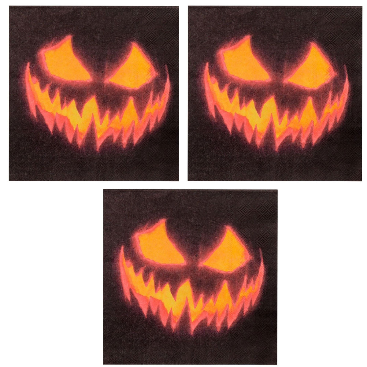 Creepy Pumpkin Halloween Paper Napkins 3 Pack