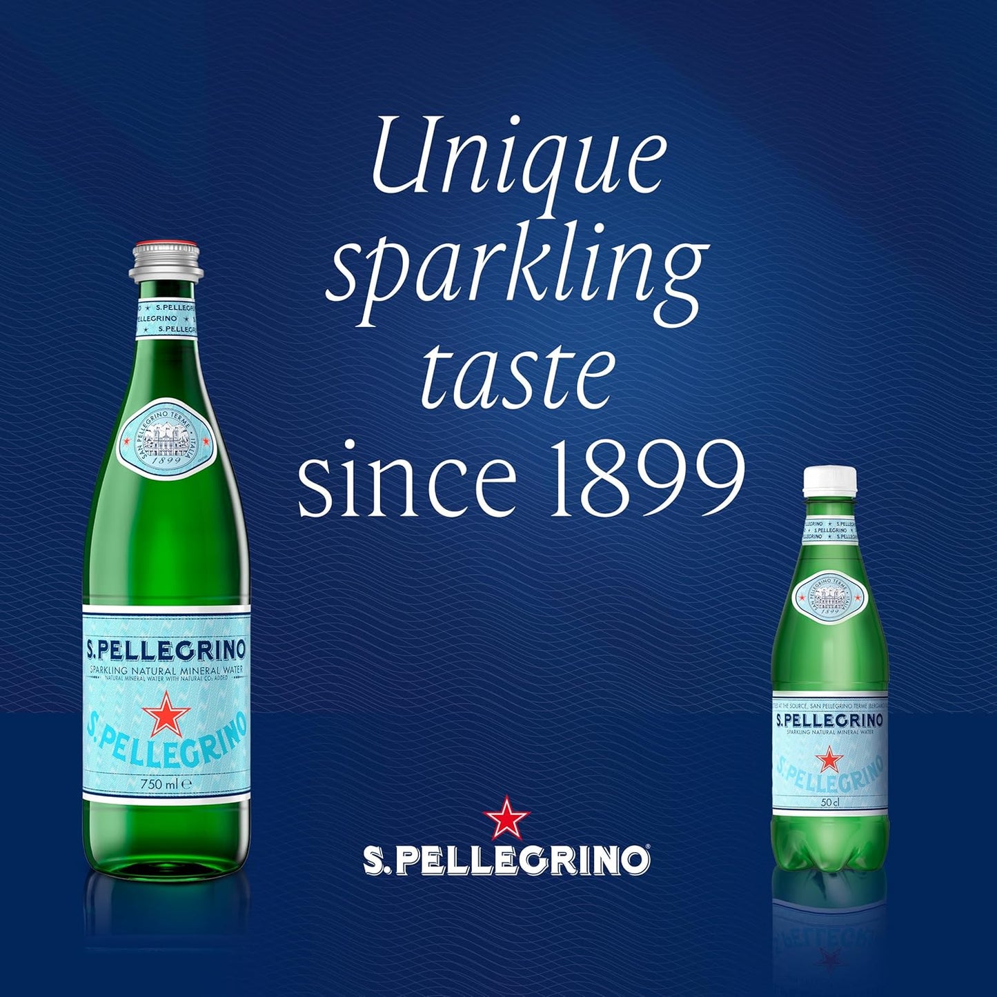 500ml bottled sparkling water for hydration