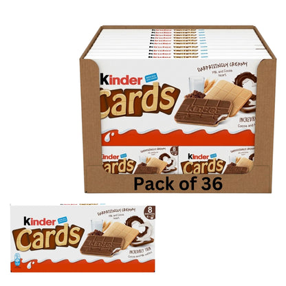 Individually wrapped Kinder Cards for convenience