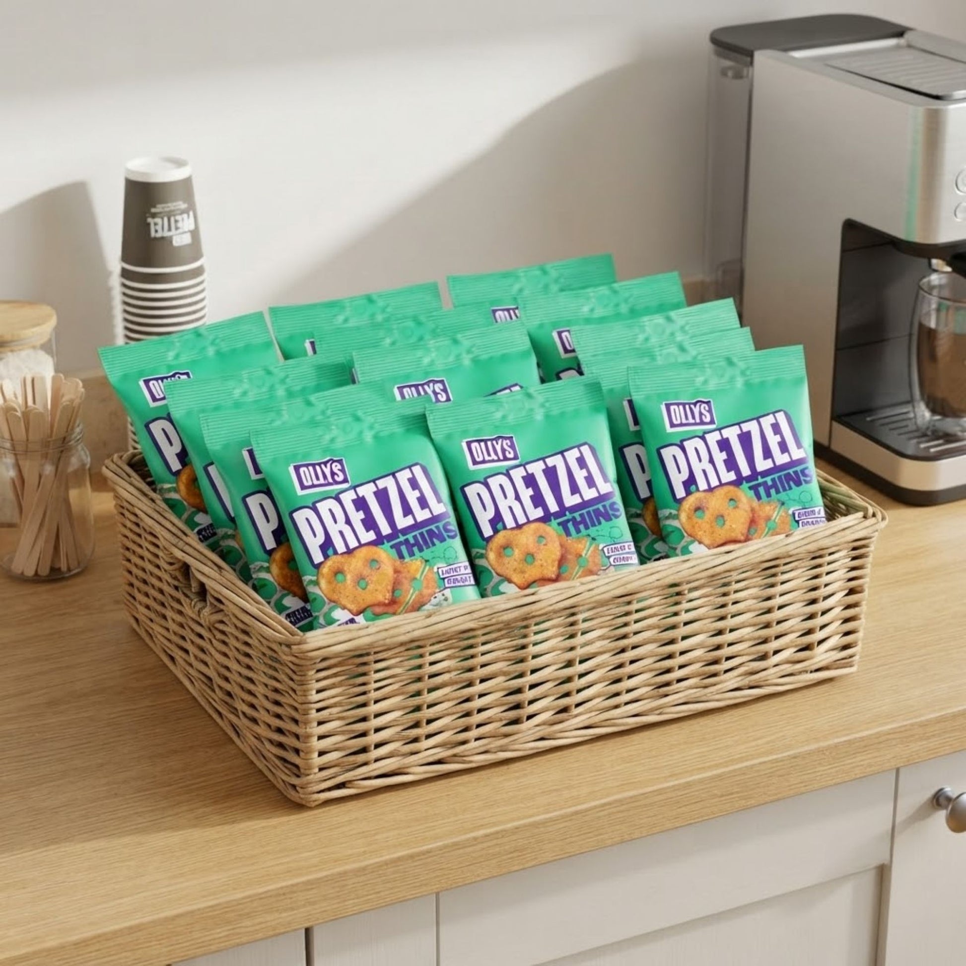 Crispy pretzel thin snack packs