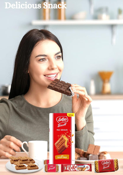 Crunchy caramel snack box featuring Lotus Biscoff selections