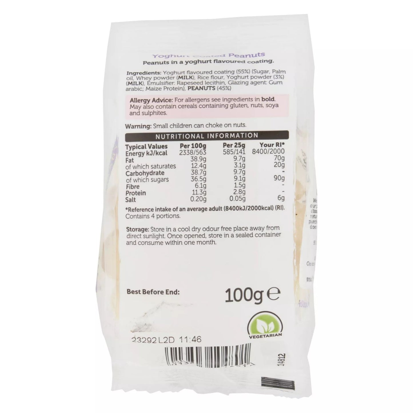 Snacking Essentials yoghurt-coated peanut snacks