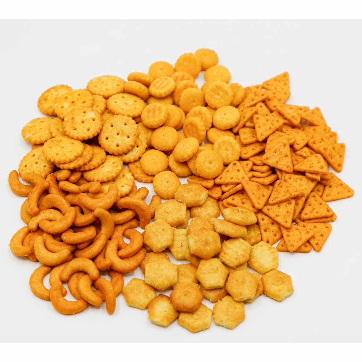 Savoury snack assortment for parties and sharing