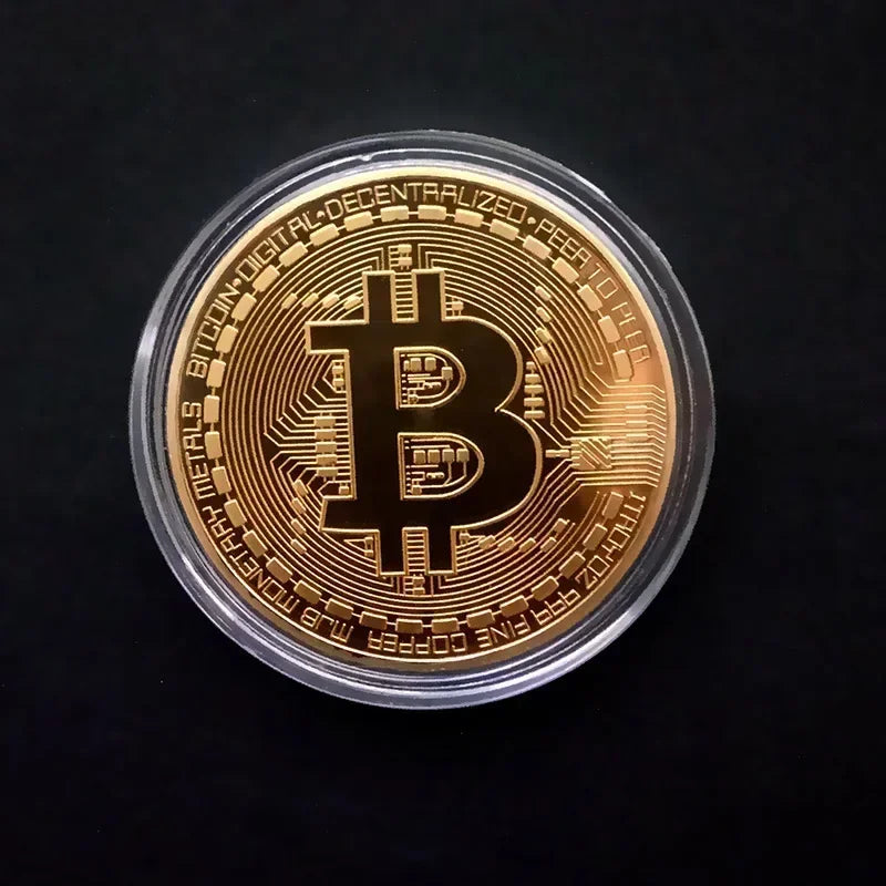 Decorative cryptocurrency collectible metal coin