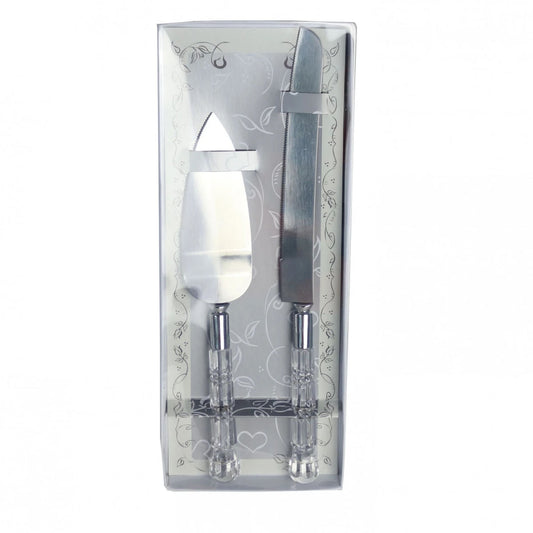 Crystal Effect Cake Knife & Slice Set 1 Pack
