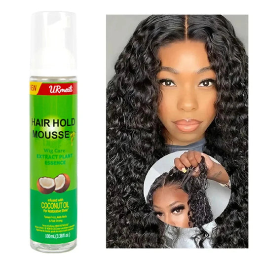 Curly hair mousse for wigs strong hold styling foam