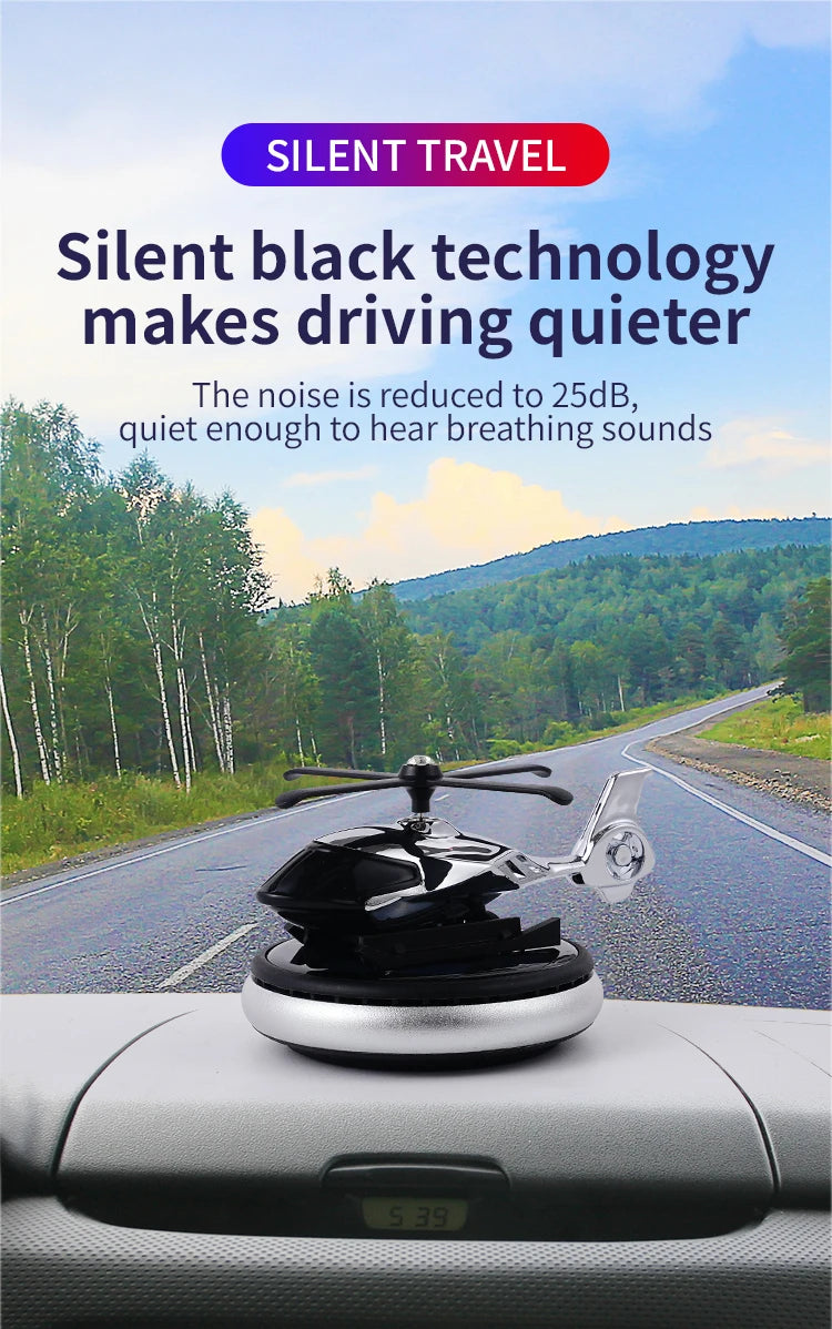 Solar powered car perfume decoration