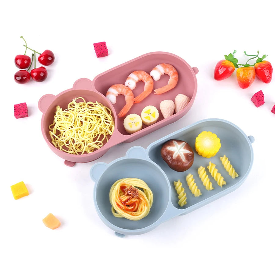 BPA free silicone feeding bowl for babies and toddlers