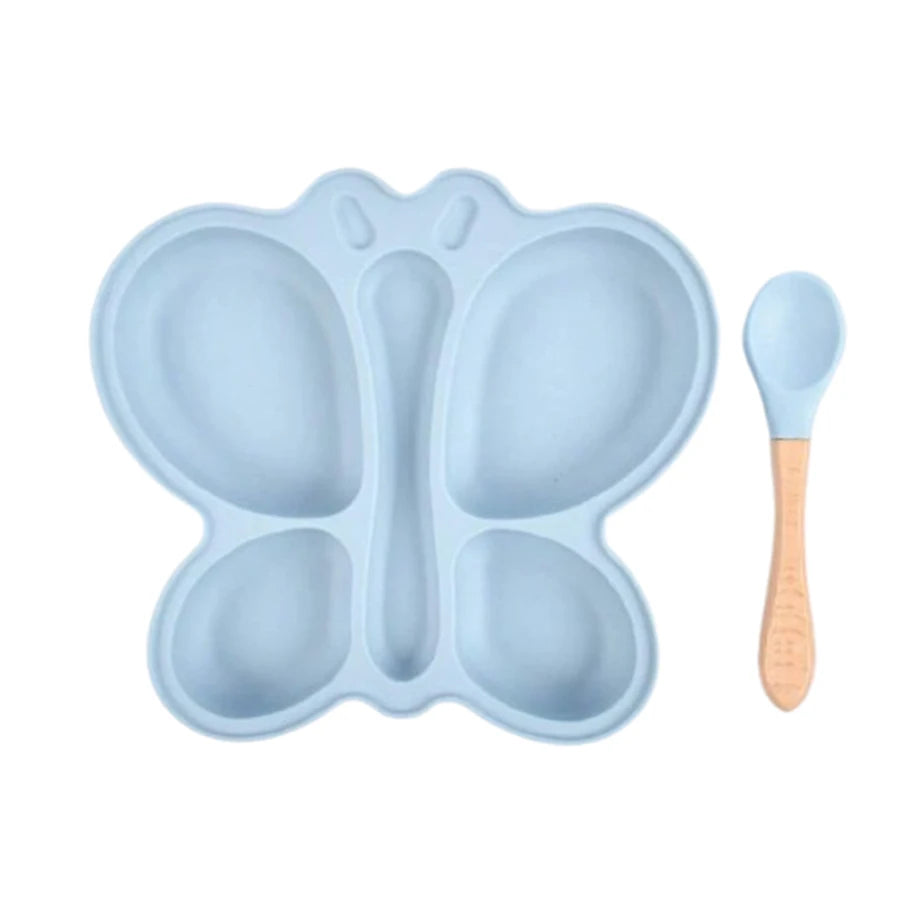 Bear-shaped silicone bowl for baby-led weaning