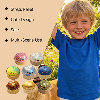 Bun fidget toy travel portable pocket size stress relief