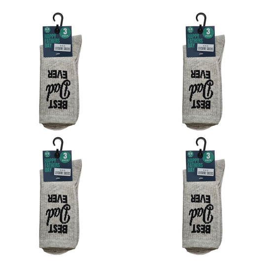 Father themed leisure socks with Best Dad Ever slogan