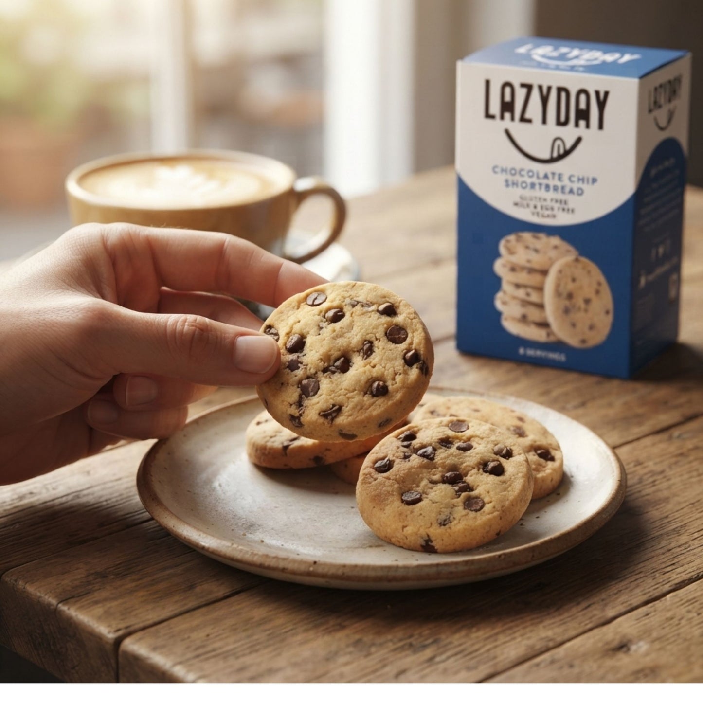 Dairy free shortbread cookies with chocolate chips