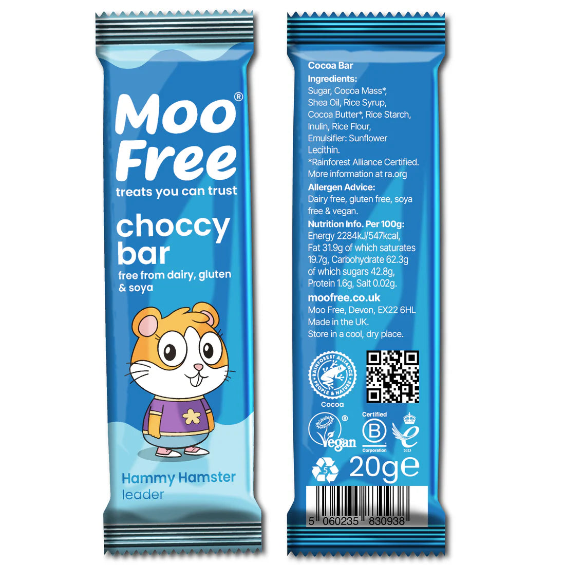 Dairy free milk style chocolate snack bars