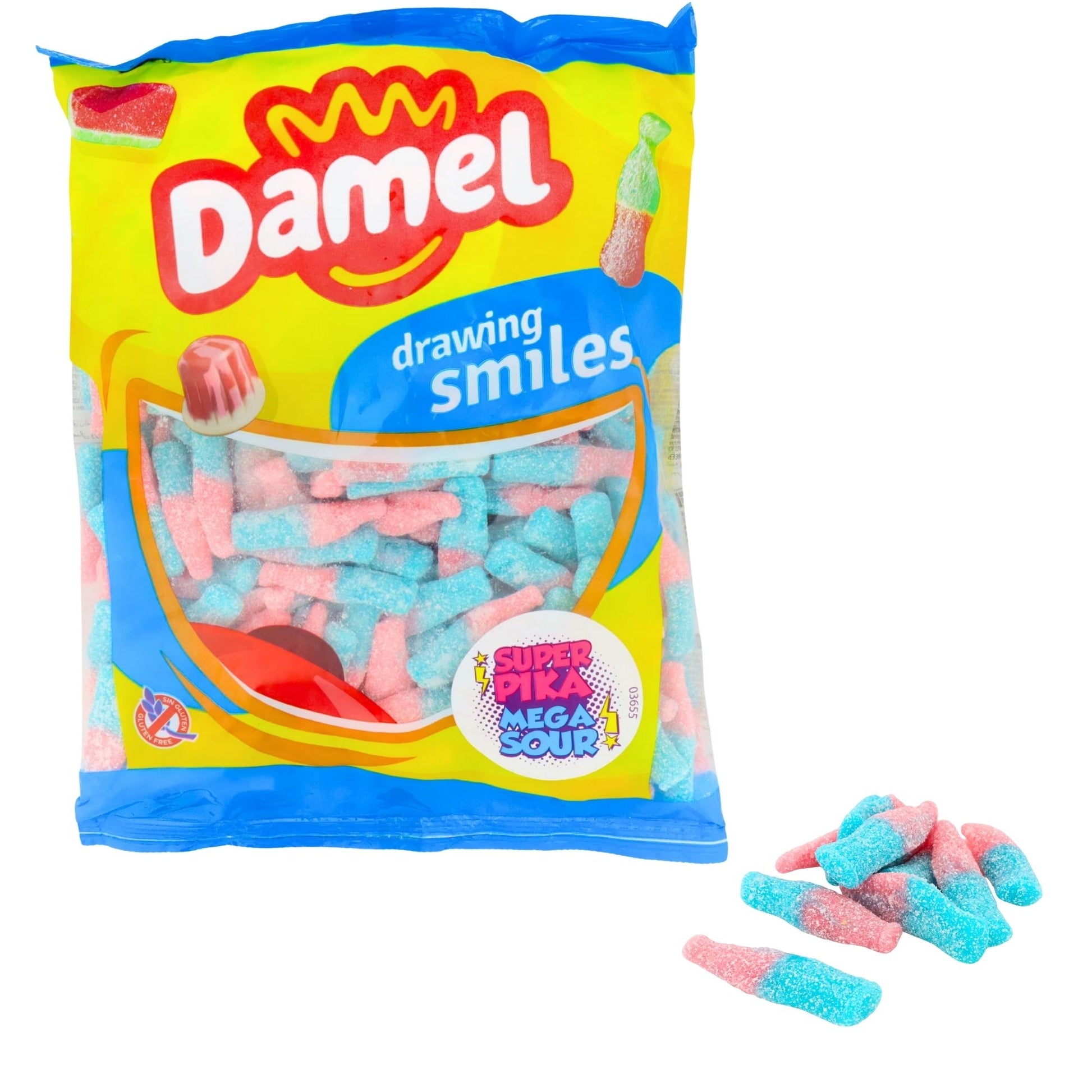 Extra sour bubblegum gummy bottles