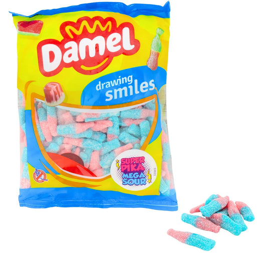 Extra sour bubblegum gummy bottles