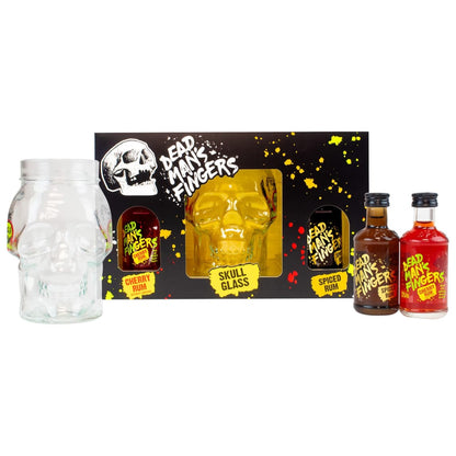 Dead Man’s Fingers rum duo gift set with skull jar glass