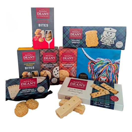Dean’s Scottish biscuit gift hamper with shortbread and cookies