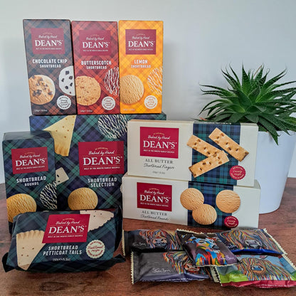 Luxury shortbread and cookie selection in collectible tin