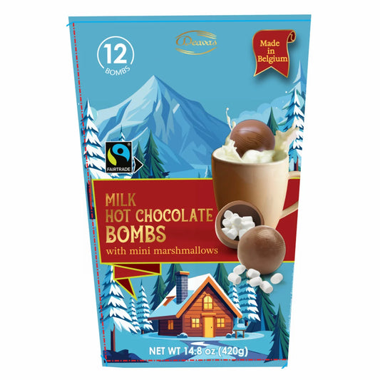Deavas Milk Hot Chocolate Bombs 12 Pack with Belgian chocolate