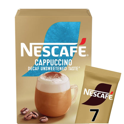 Instant decaf cappuccino sachets