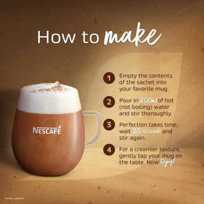 Creamy decaffeinated cappuccino