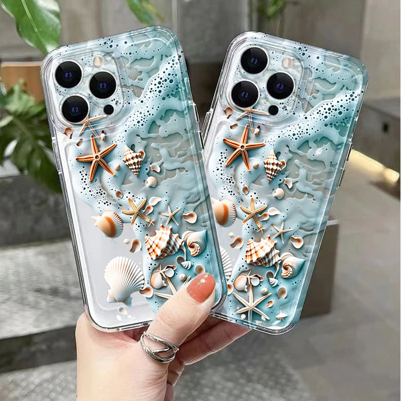 Beach shell pattern Samsung Galaxy case for everyday use