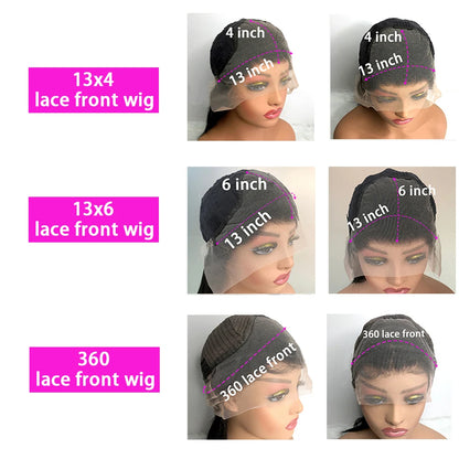 Water wave Brazilian human hair lace frontal wig