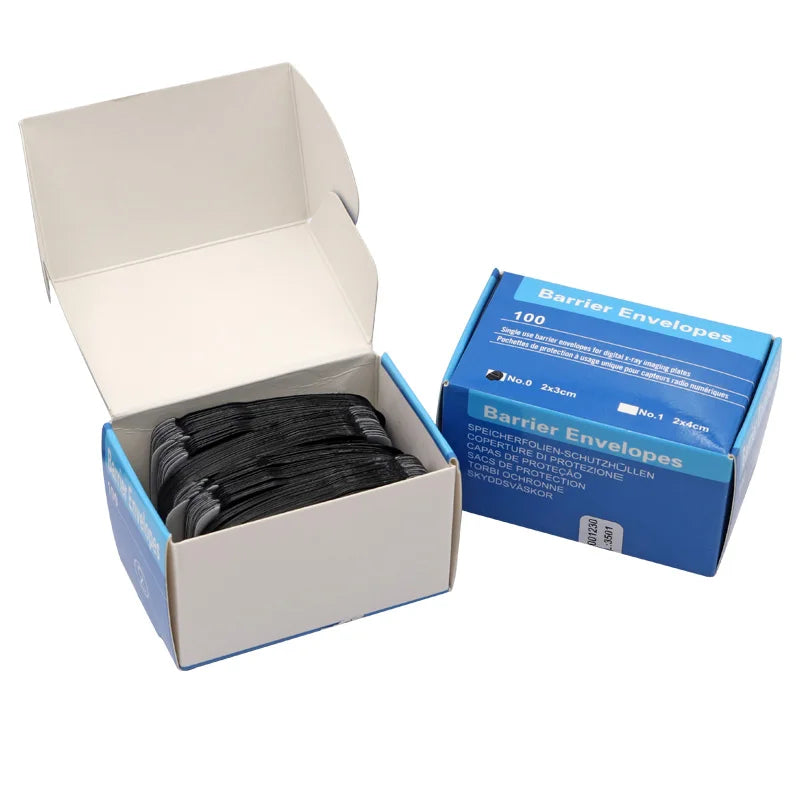 Disposable dental barrier envelopes in use IP board protection